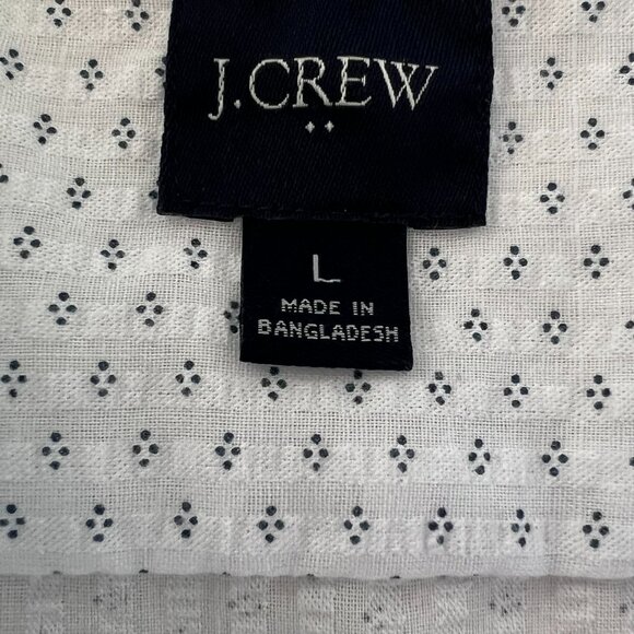 J.Crew Men Short-Sleeve Casual Printed Mini-Dot Geometric Button-Up Shirt Size L - Picture 5 of 10